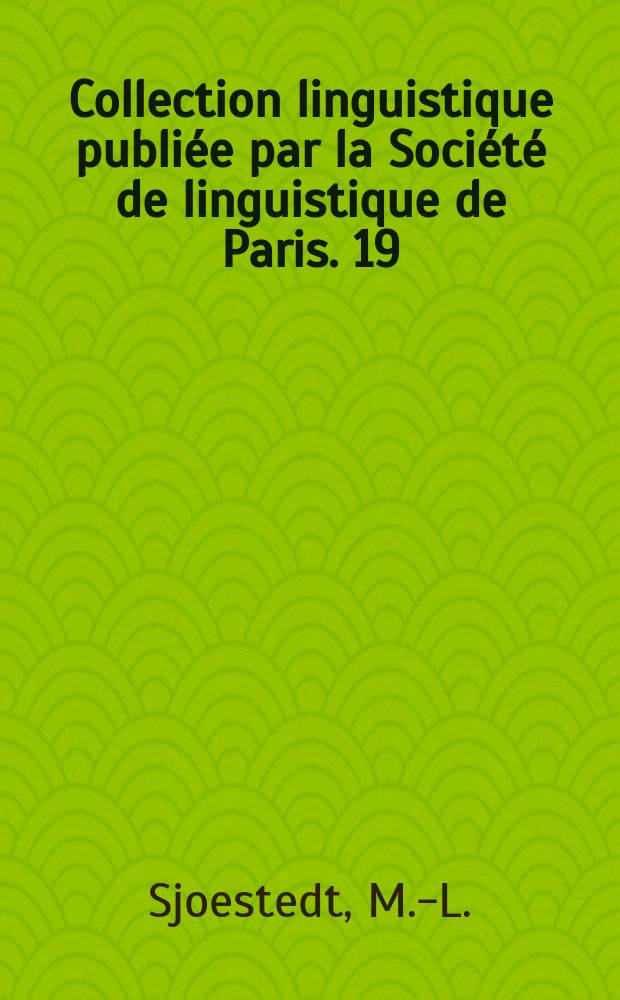 Collection linguistique publiée par la Société de linguistique de Paris. 19 : L'aspect verbal et les formations à affixe nasal en celtique