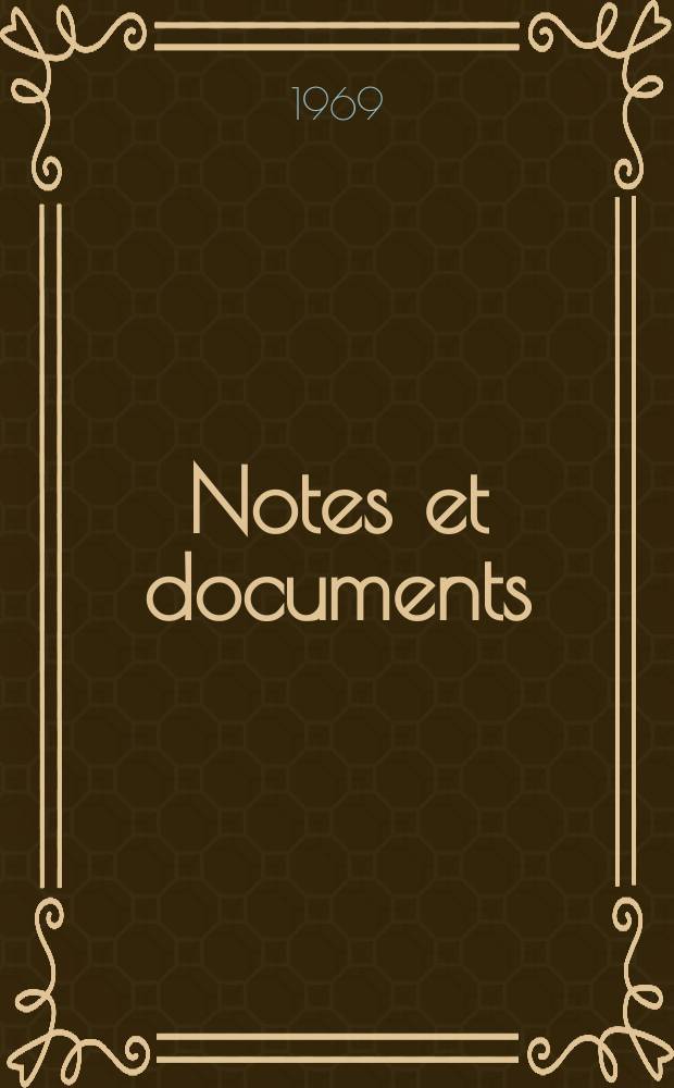 Notes et documents