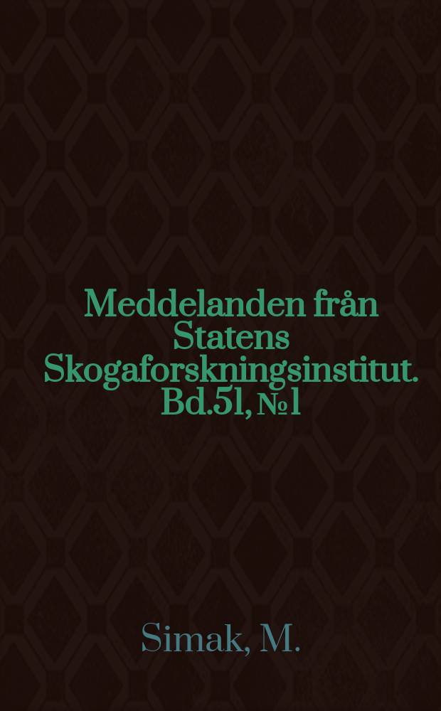 Meddelanden från Statens Skogaforskningsinstitut. Bd.51, №1 : Karyotype analysis of Larix decidua Mill analysis of Larix decidua Mill from different provenances