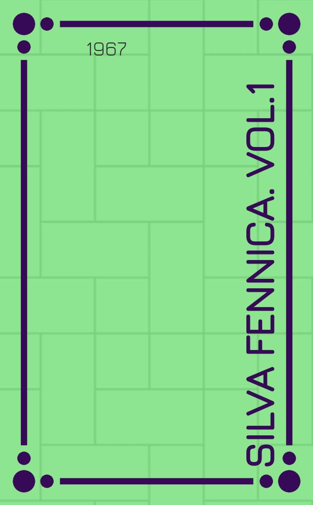 Silva fennica. Vol.1(121), №1