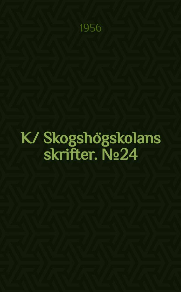 K/ Skogshögskolans skrifter. №24 : The distribution of watersoluble radioactive substances in plant tissue -some experiments with an autoradiographic method