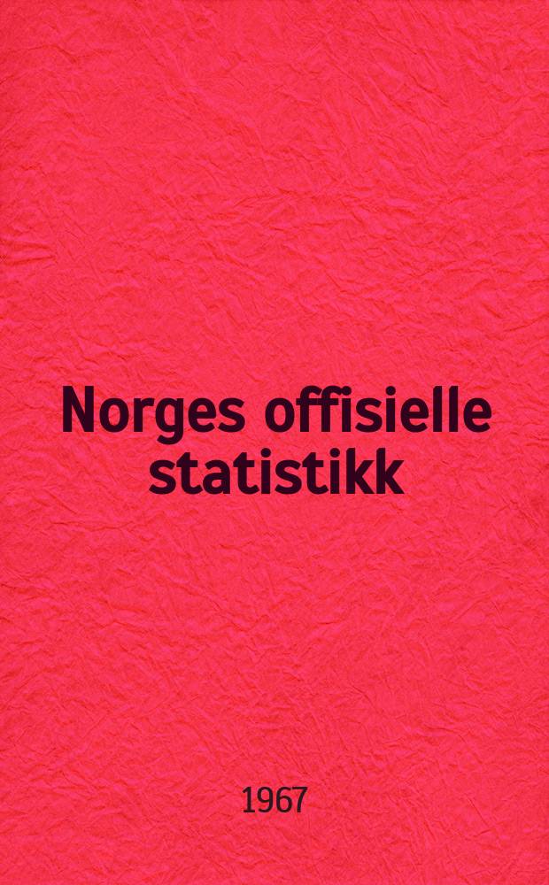 Norges offisielle statistikk