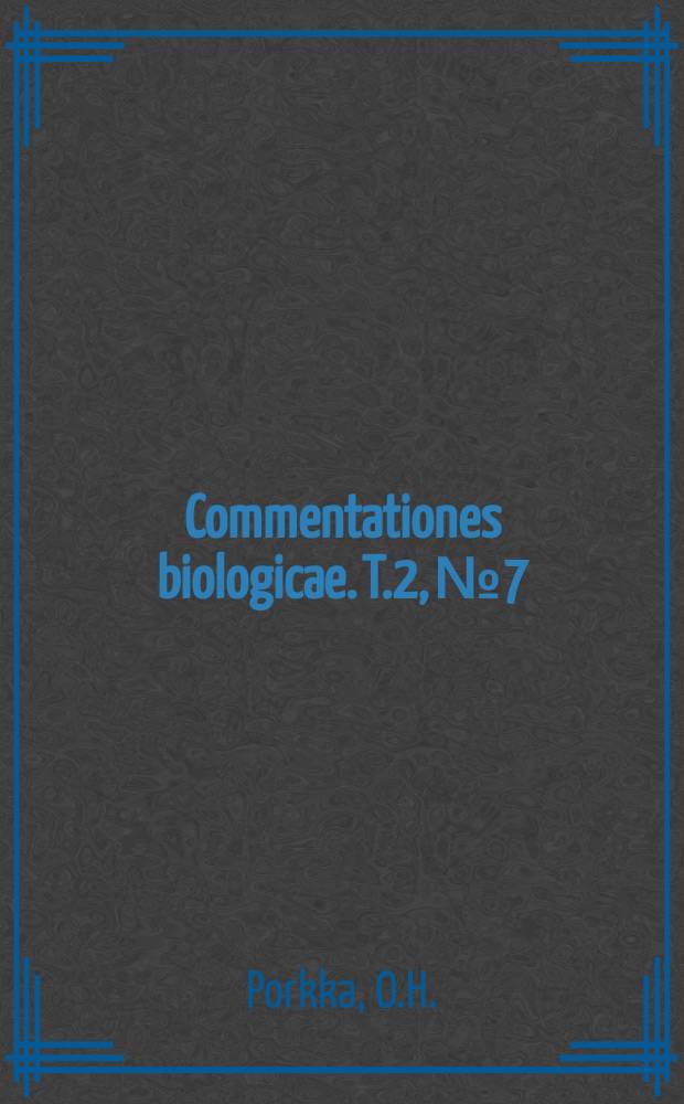 Commentationes biologicae. T.2, №7 : Über den Einfluss der Temperatur auf den Geotropismus der Seitenwurzeln erster Ordnung