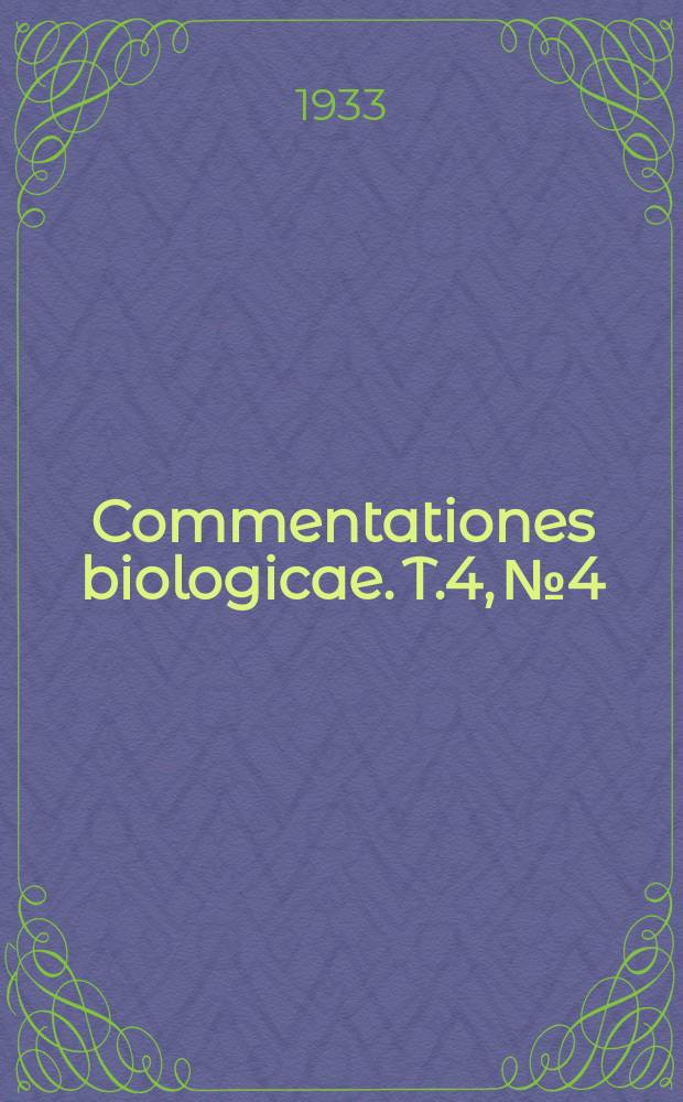 Commentationes biologicae. T.4, №4 : A contribution to the knowledge of sub - aёrial desmids