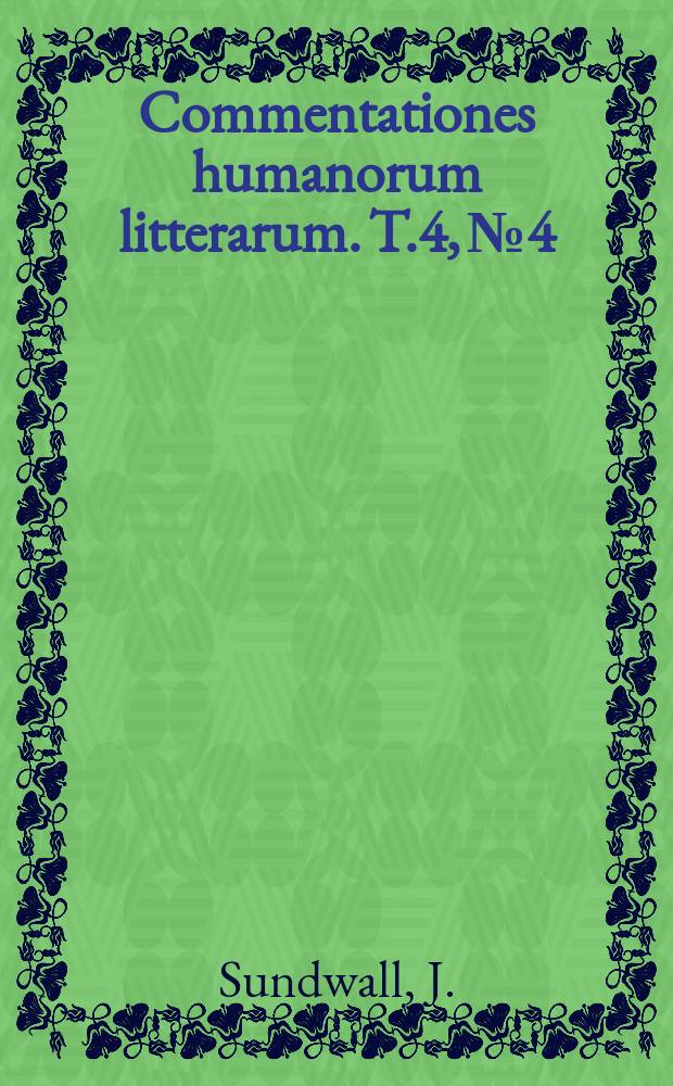 Commentationes humanorum litterarum. T.4, №4 : Minoische Rechnungsurkunden
