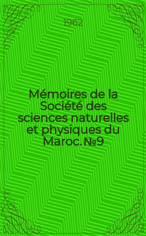 Mémoires de la Société des sciences naturelles et physiques du Maroc. №9 : Coléoptères carabiques du Maroc