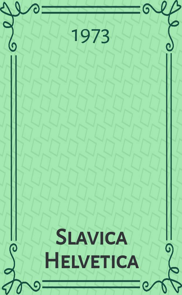 Slavica Helvetica