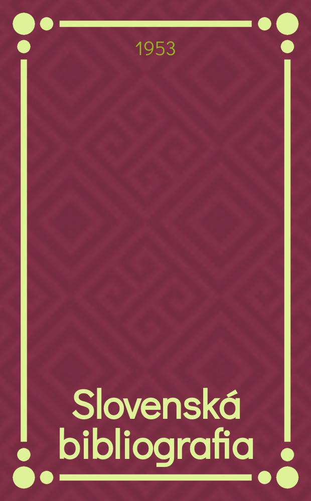 Slovenská bibliografia : Sústavný rozpis vyberaných príspevkov z periodickej literatúry. [Roč.4] : 1950