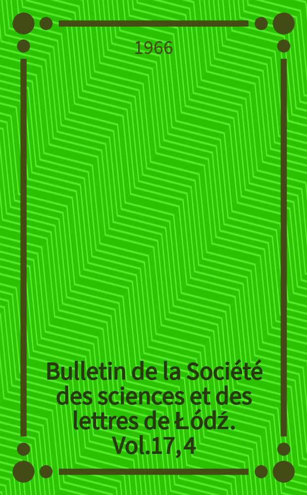 Bulletin de la Soci&eacute;t&eacute; des sciences et des lettres de Ł&oacute;dź. Vol.17, 4 : Comparison of some indices during extracorporeal circulation with the use of home- and heterologous liver