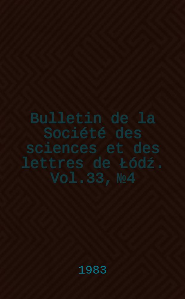 Bulletin de la Société des sciences et des lettres de Łódź. Vol.33, №4 : Canonical polynomials and Chebyshev-type ...