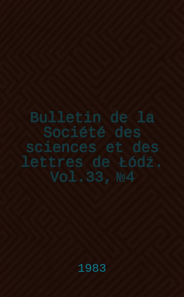 Bulletin de la Société des sciences et des lettres de Łódź. Vol.33, №4 : Canonical polynomials and Chebyshev-type ...