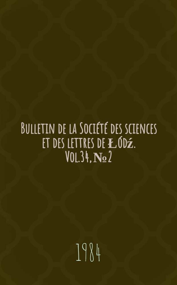 Bulletin de la Société des sciences et des lettres de Łódź. Vol.34, №2 : Representation theorem for real ...