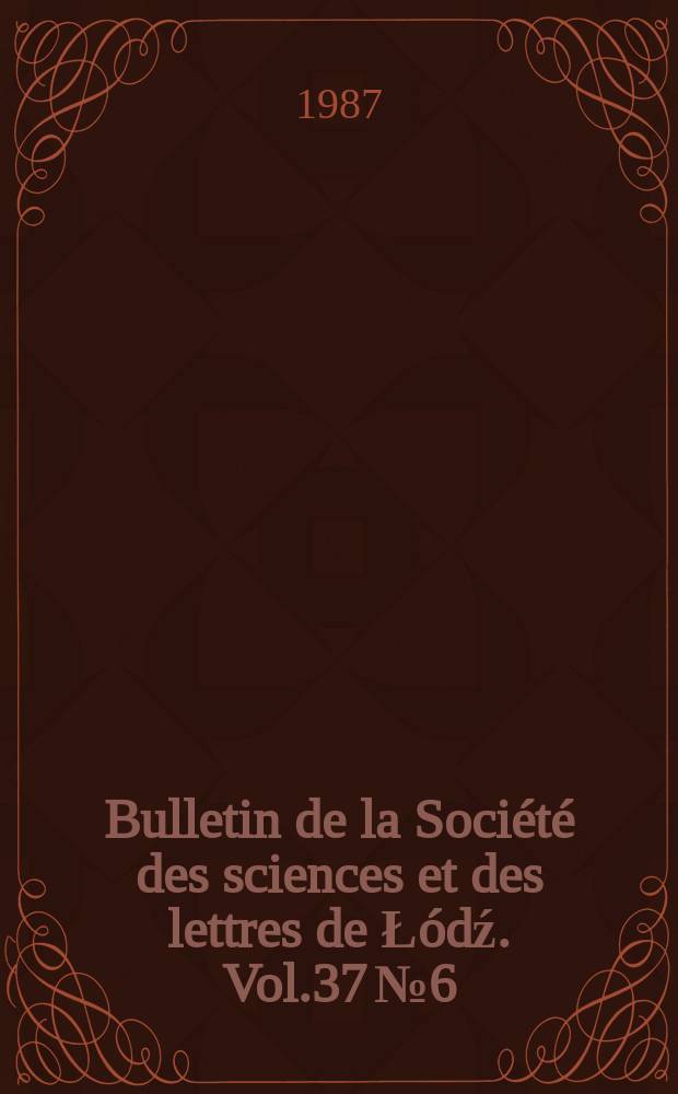 Bulletin de la Soci&eacute;t&eacute; des sciences et des lettres de Ł&oacute;dź. Vol.37 №6 : The generalized parametric multiplicity