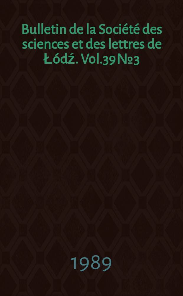 Bulletin de la Société des sciences et des lettres de Łódź. Vol.39 №3 : Applications of the fixed point theorem ...