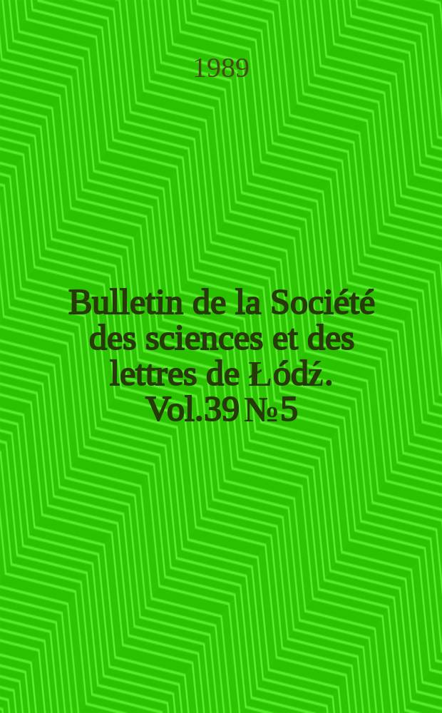 Bulletin de la Soci&eacute;t&eacute; des sciences et des lettres de Ł&oacute;dź. Vol.39 №5 : On some property of the jacobian ...
