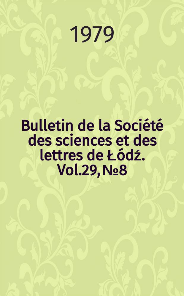 Bulletin de la Soci&eacute;t&eacute; des sciences et des lettres de Ł&oacute;dź. Vol.29, №8 : Diffraction by a conducting ellipsoid