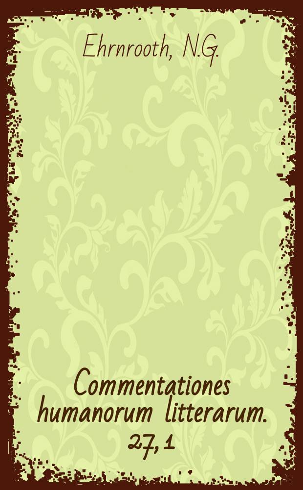 Commentationes humanorum litterarum. 27, 1 : Co-ordination of Transport