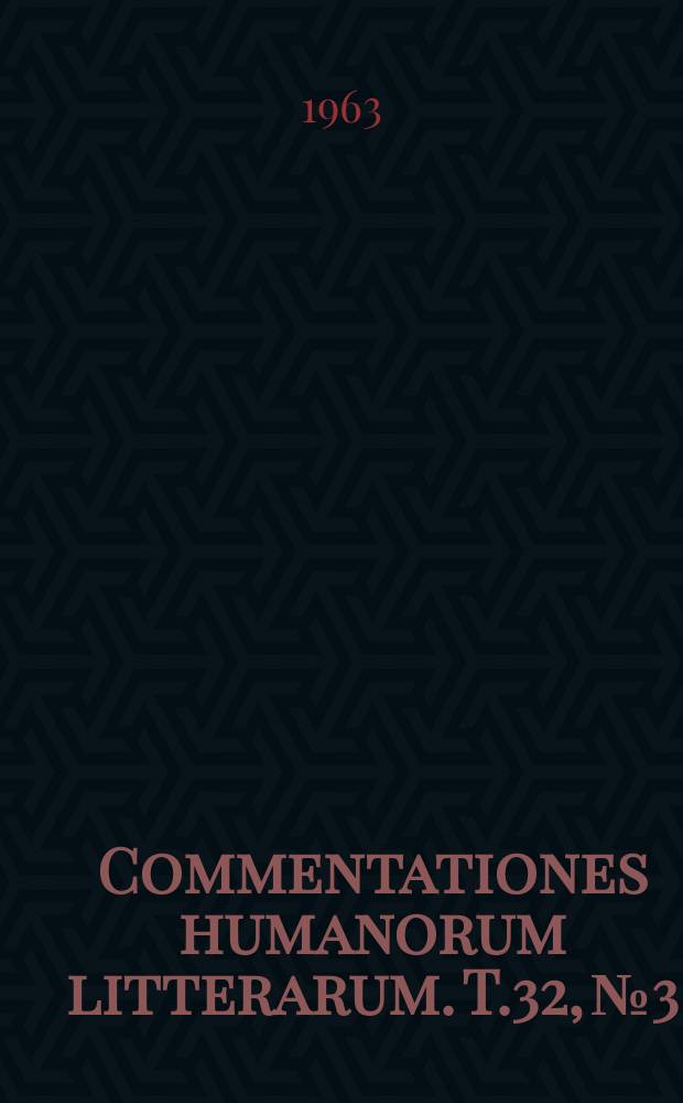 Commentationes humanorum litterarum. T.32, №3 : Intertribal relations in Central and South Africa