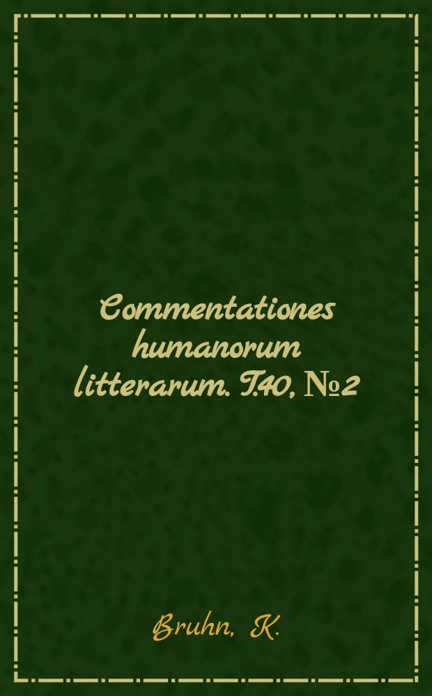 Commentationes humanorum litterarum. T.40, №2 : Wahrnnehmungsdiagnostische Studien zum Helsingforstest