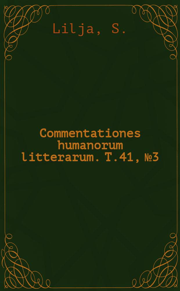 Commentationes humanorum litterarum. T.41, №3 : On the style of the earliest Greek prose