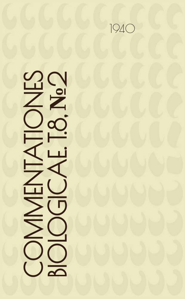 Commentationes biologicae. T.8, №2 : Iter entomologicum et botanicum ad insulas Madeiram et Azores anno 1938 a Richard Frey, Ragnar Storå et Carl Cedercreutz factum