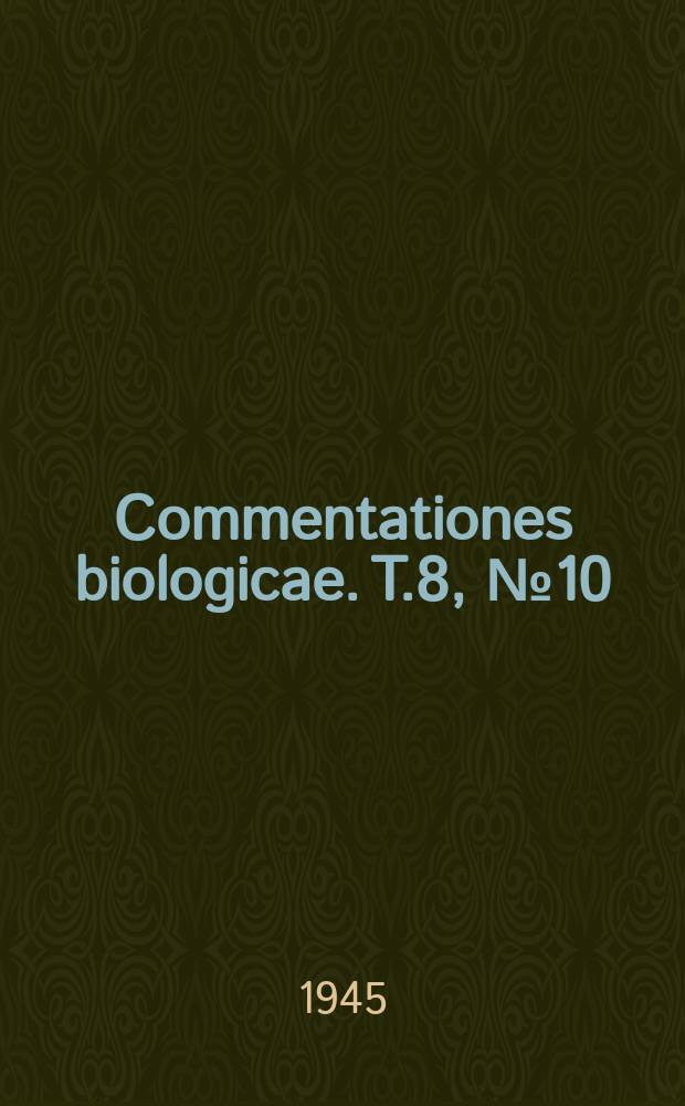 Commentationes biologicae. T.8, №10 : Iter entomologicum et botanicum ad insulas Madeiram et Azores anno 1938 a Richard Frey, Ragnar Storå et Carl Cedercreutz factum