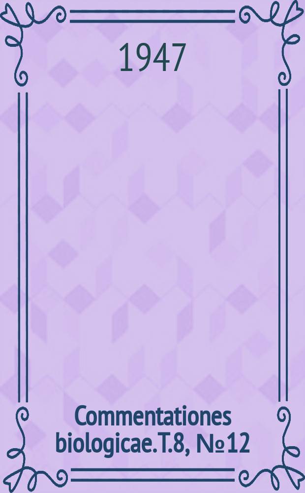 Commentationes biologicae. T.8, №12 : Iter entomologicum et botanicum ad insulas Madeiram et Azores anno 1938 a Richard Frey, Ragnar Storå et Carl Cedercreutz factum