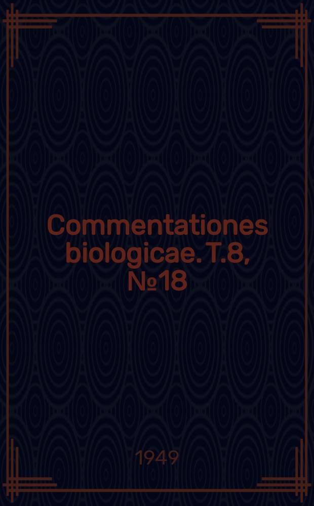Commentationes biologicae. T.8, №18 : Iter entomologicum et botanicum ad insulas Madeiram et Azores anno 1938 a Richard Frey, Ragnar Stor&aring; et Carl Cedercreutz factum