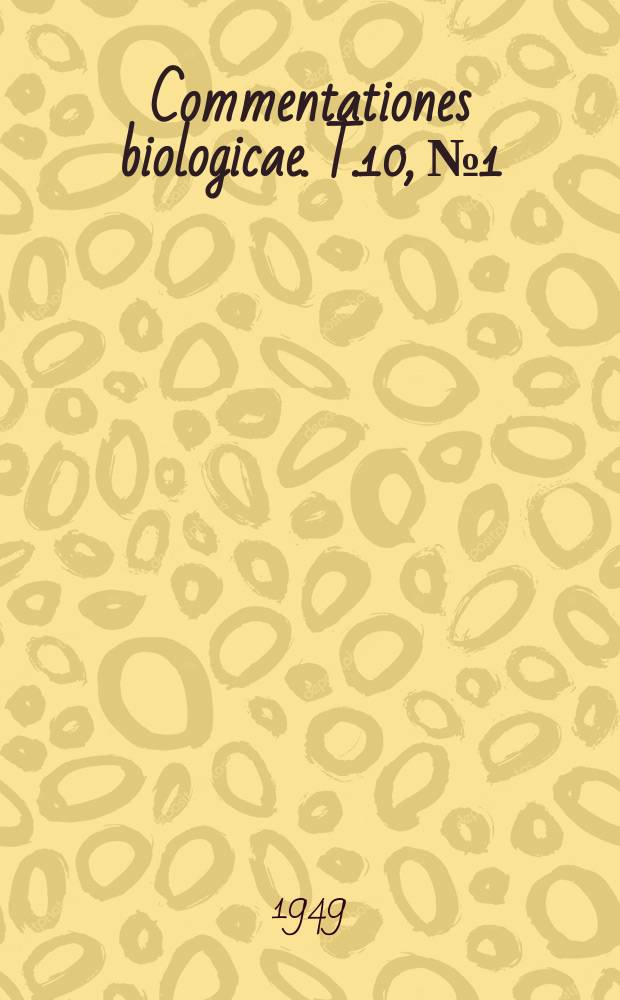 Commentationes biologicae. T.10, №1 : On långsam injektion av strofantin.
