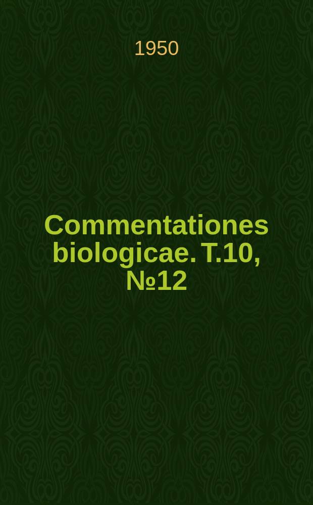 Commentationes biologicae. T.10, №12 : On the insect fauna of Cyprus