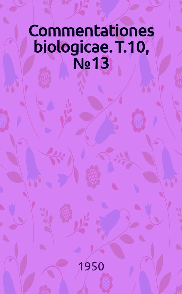 Commentationes biologicae. T.10, №13 : On the insect fauna of Cyprus