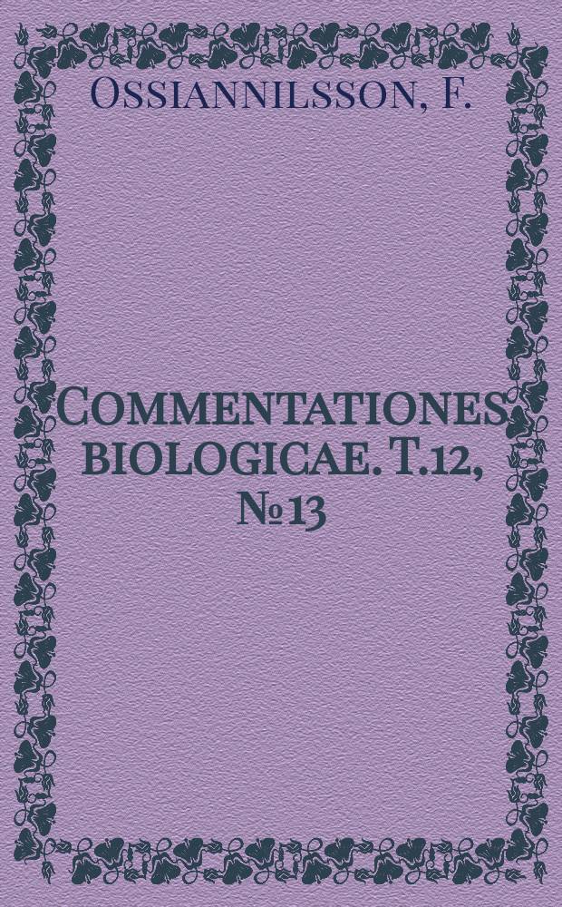 Commentationes biologicae. T.12, №13 : On the psyllid of the Marsh Marigold, Aphalara calthae (Lirn.)
