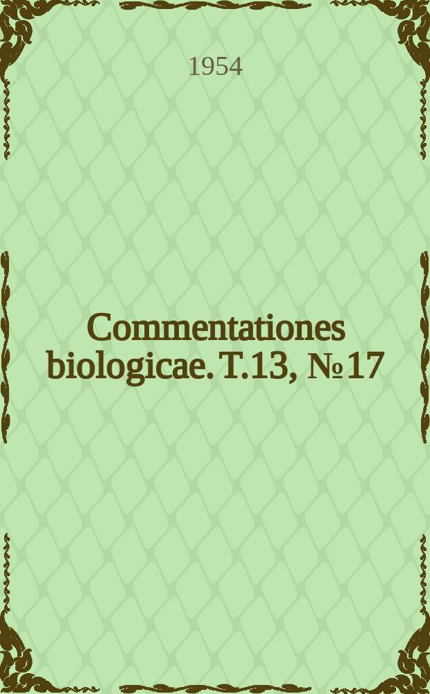 Commentationes biologicae. T.13, №17 : New genera and species of Reduviidae (Hemiptera - Heteroptera)