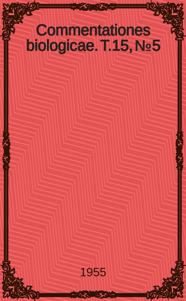 Commentationes biologicae. T.15, №5 : Ergebnisse der Zoologischen Forschungsreise von Prof. Dr. Håkan Lindberg nach den Kapverdischen Inseln im Winter 1953-1954