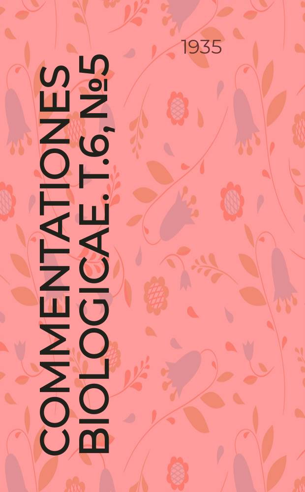 Commentationes biologicae. T.6, №5 : Iter entomologicum ad Insulas Canarienses anno 1931 a Richard Frey et Ragnar Stor&aring; factum