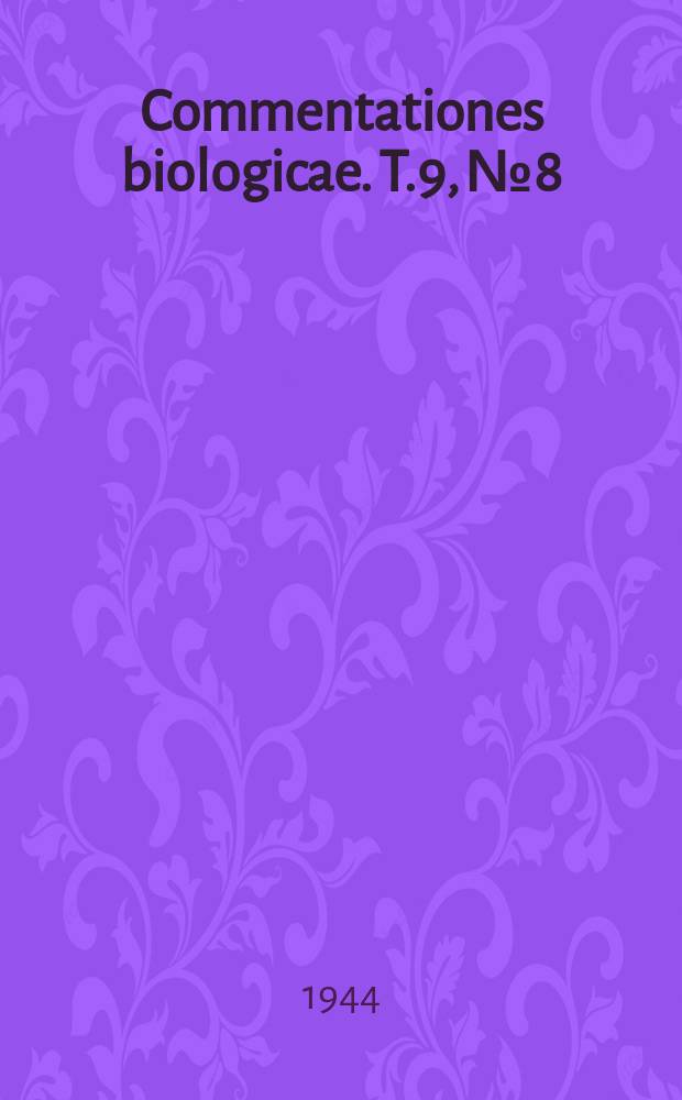 Commentationes biologicae. T.9, №8 : Die Radialzuwachswariafionen der Waldgrenzkiefer
