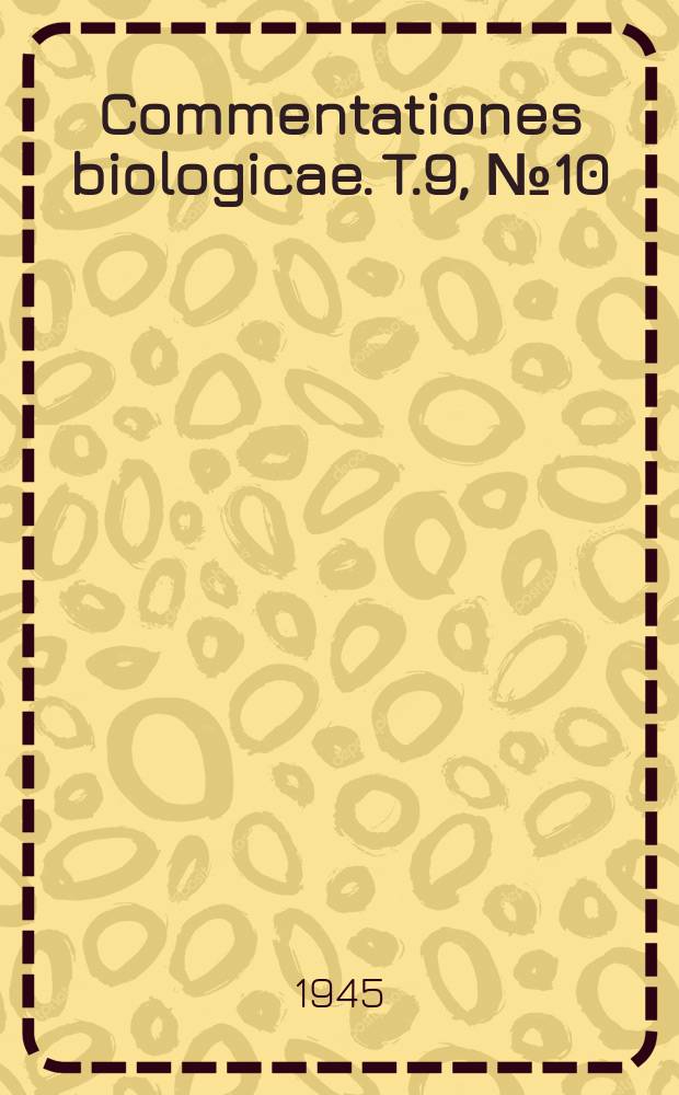 Commentationes biologicae. T.9, №10 : Über das Vorkommen von Fritillaria borealis Lohm