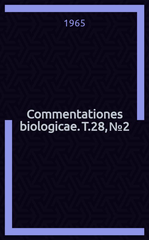 Commentationes biologicae. T.28, №2 : Results of the Zoological expedition of Prof. Dr. Håkan Lindberg to the Cape Verde Islands in the winter 1953-1954
