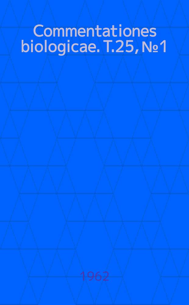 Commentationes biologicae. T.25, №1 : Entomologische Ergebnisse der finnl&auml;ndischen Kanaren - Expedition 1947-1951