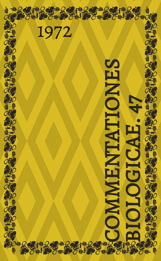 Commentationes biologicae. 47 : On the fauna of Psylloidea (Homoptera) ...