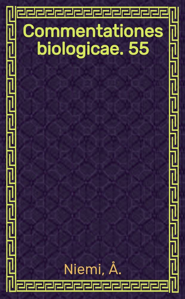 Commentationes biologicae. 55 : Effects of toxicants on brackish - water