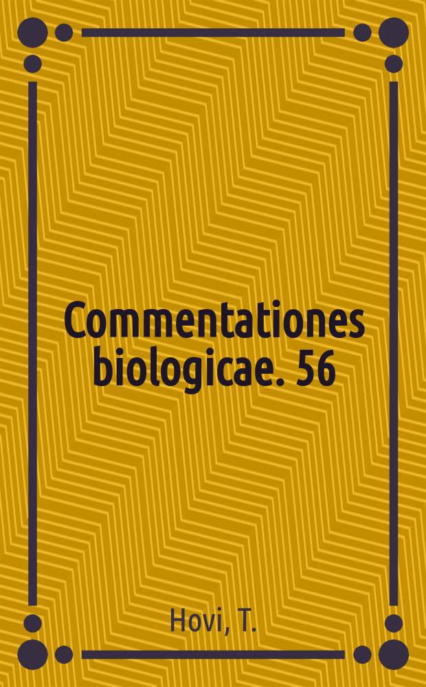 Commentationes biologicae. 56 : Ribonucleic acid of rubella virus