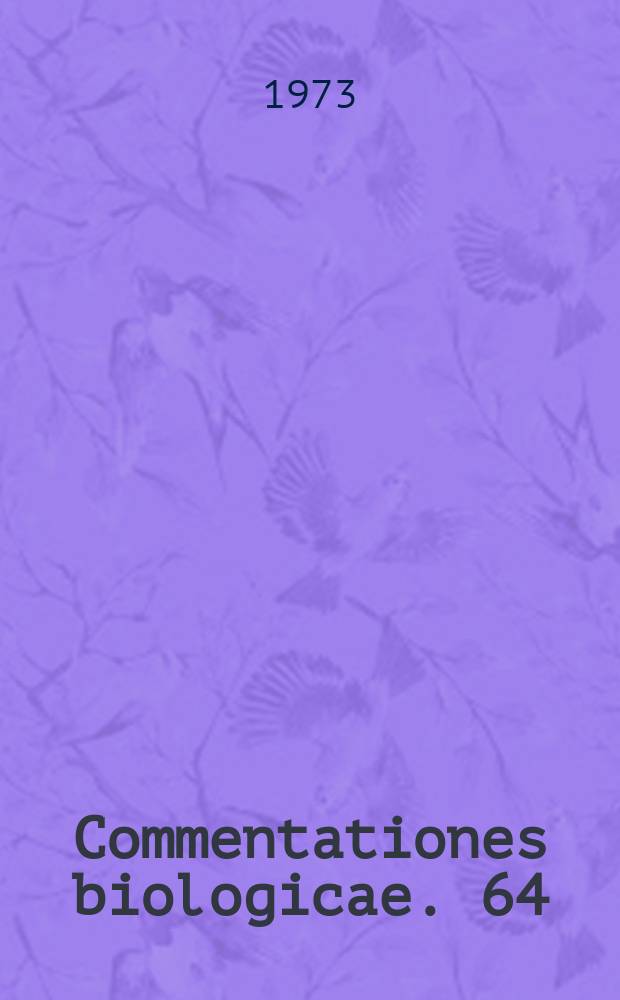 Commentationes biologicae. 64 : Human twinning in and around the &Aring;land Islands