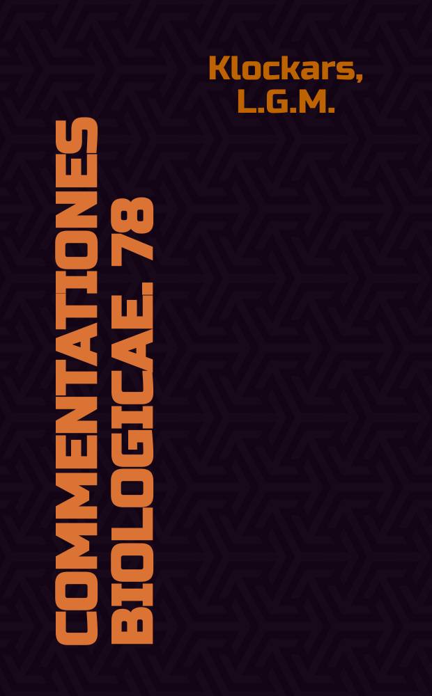 Commentationes biologicae. 78 : Biochemical and immunohistochemical ...