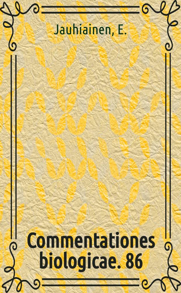 Commentationes biologicae. 86 : Some trace elements of podzol profiles