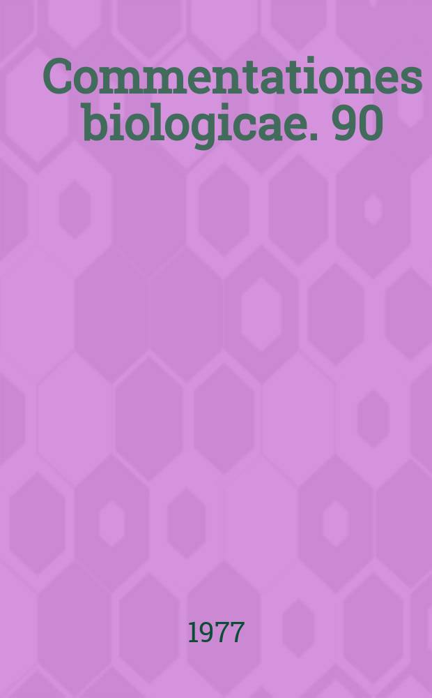 Commentationes biologicae. 90 : Hydrosera trifoliata und ihre Mutationsformen