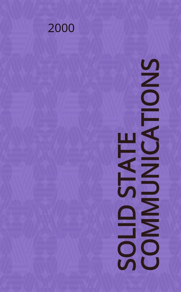 Solid state communications : An international journal. Vol.114, №1