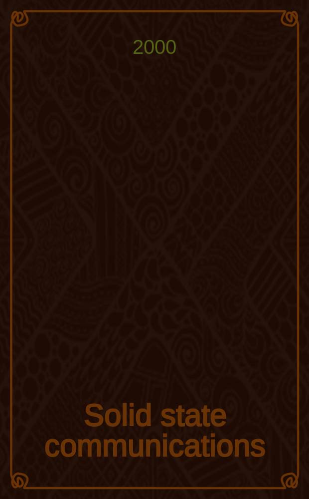 Solid state communications : An international journal. Vol.113, №7
