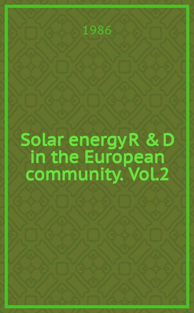 Solar energy R & D in the European community. Vol.2 : Potential of wind energy in the European community