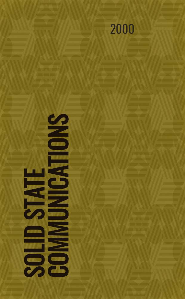Solid state communications : An international journal. Vol.115, №12